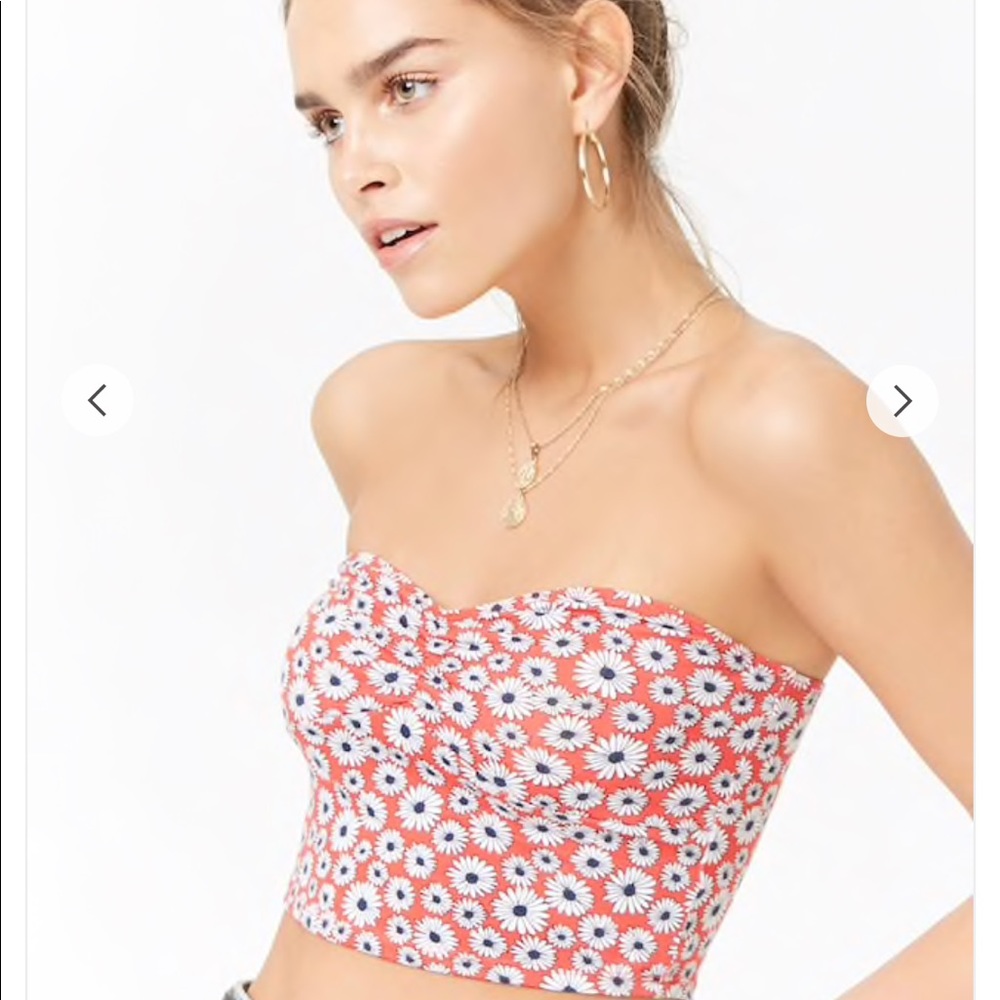 Daisy Print Tube Top